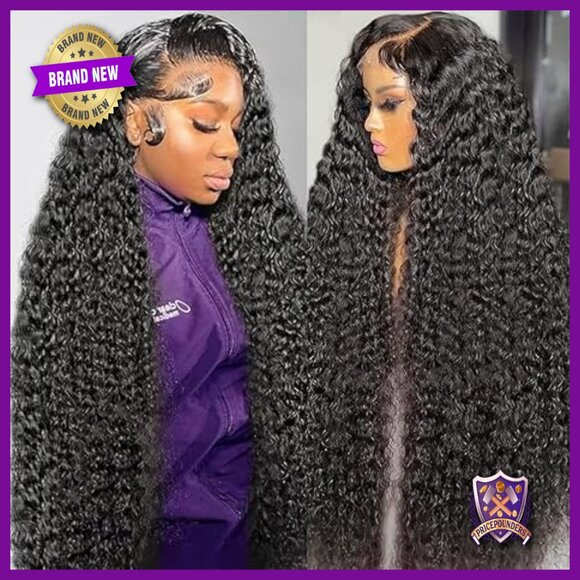 30 Inch Deep Wave Lace Front Wig 100% Human Hair Pre Plucked HD Lace